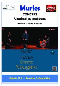 Concert à venir :  Marc Hévéa chante NOUGARO