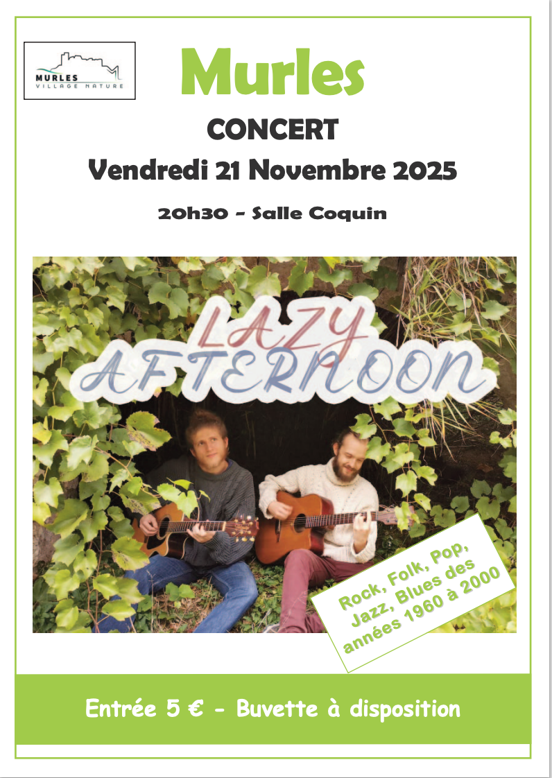 Lire la suite à propos de l’article Concert LAZY AFTERNOON